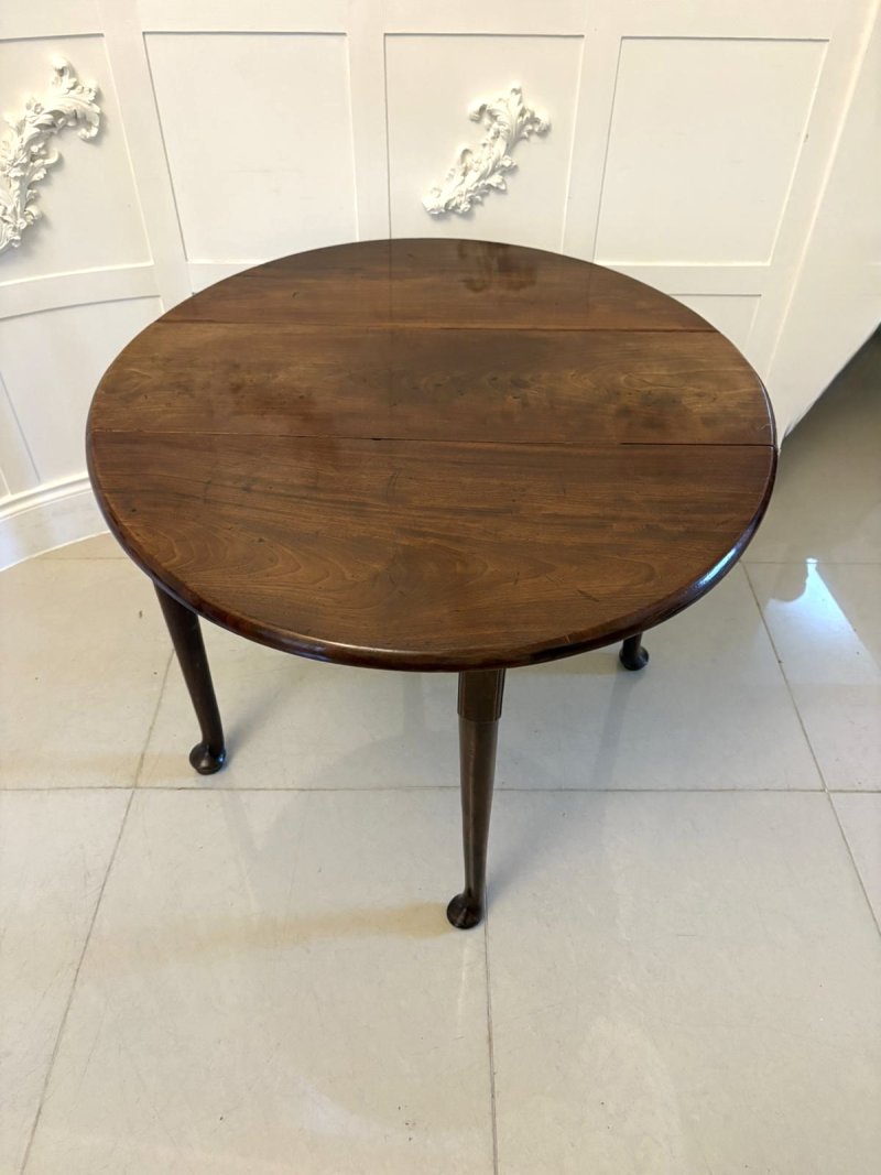 Antique George III Quality Mahogany Drop Leaf Table - Image 5